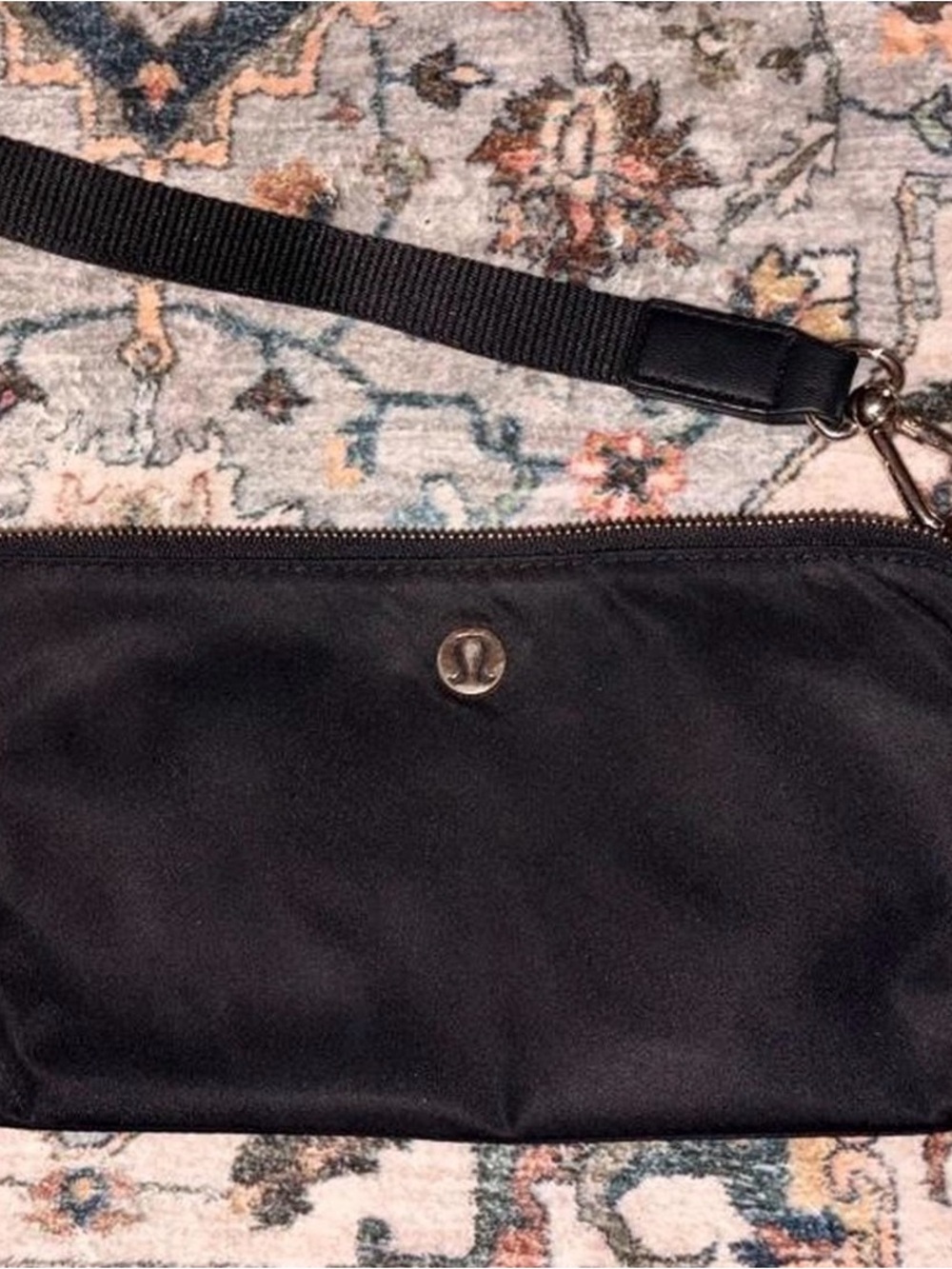 lululemon athletica Black Nylon Wristlet Crossbody